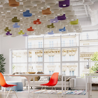 Panneaux acoustiques insonorisants en fibre de polyester, modernes, pour bureau, salle de conférence, chambre, hôtel, école, réduction de bruit élevée, export