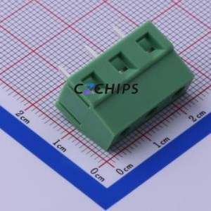 KF128-7.5-3P Screw Terminal Block Through hole Component (THT),P=7.5mm Connector 1x3P 7.5mm Green Through Hole - Product Image 1