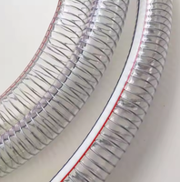 Tuyau en caoutchouc transparent résistant aux hautes températures, renforcé de fils en PVC PU, absorbant l'eau sous vide