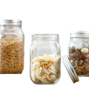 Stoples Kaca Pabrik Cina dengan Tutup - 150ml, 250ml, 300ml, 750ml, 1000ml, 1500ml Stoples Kaca dengan Tutup Logam Emas - Product Image 3