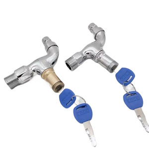 Robinet extérieur verrouillable en laiton 6-8 pouces en cuivre avec clé, allongé pour évier de serpillière, ouverture rapide en acier inoxydable - Product Image 5