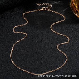 สร้อยคอเรียบง่ายสำหรับผู้หญิง โซ่โลหะผสมสังกะสี เครื่องประดับแฟชั่น ของขวัญ โอกาสพิเศษ แหล่งกำเนิดอี้หวู่ ASL 0003 - Product Image 4