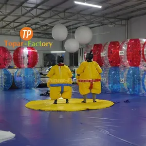 Sumo inflável gigante do couro da propaganda do pvc da dupla camada inflável para a diversão