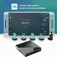 Versión Global Q11 Android 14.0 TV Box Amlogic S905X4 4G 32G 8K Reproductor Multimedia Inteligente con Control Remoto por Voz BT, Wifi 5G, Set-Top Box