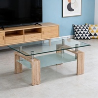 Table basse en verre de luxe à prix avantageux, vente en gros d'usine, mobilier moderne pour salon, hôtel, restaurant