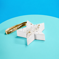 Dossiers pliables de luxe personnalisés avec logo, en forme de coffret, recyclables, pour cosmétiques, cadeaux, en papier UV brillant laminé de qualité supérieure avec poignée, pour Noël