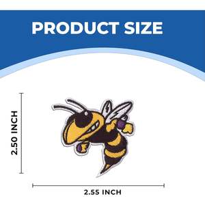 Parche de Fieltro Bordado con Diseño de Abeja DigitEMB, 2.55 x 2.50, Termoadhesivo, 11 Piezas, para Bolsos, Gorras, Chaquetas y Ropa - Product Image 5