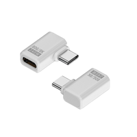 Adaptor DC Aluminium Alloy Fungsi Penuh Tipe-C 80GB Ekstensi Pria Wanita 90 Derajat Siku Sudut Kanan L-USB4.0 untuk Laptop