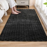 Tapis de salon moderne à motif floral 3D, à poils longs, adapté aux animaux domestiques, toutes tailles, en polyester, velours écaille de tortue