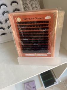 ชุดต่อขนตาปลอม 3 มิติ แบบฟู รุ่น Bling Blang 240 Cluster ทำเองได้ ขนสังเคราะห์ หนา 0.07 มม. พร้อมแถบผ้าฝ้ายสีดำ - Product Image 2