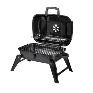 Portable Charcoal <b>BBQ</b> Grill with Carry Case Outdoor Camping Stainless Steel <b>Foldable</b> Design - Product Image 1