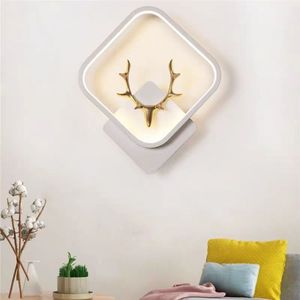 Lampe murale LED moderne et créative en forme de <span class=keywords><strong>tête</strong></span> de cerf, en fer de luxe, pour décoration intérieure de chambre et salon - Product Image 4