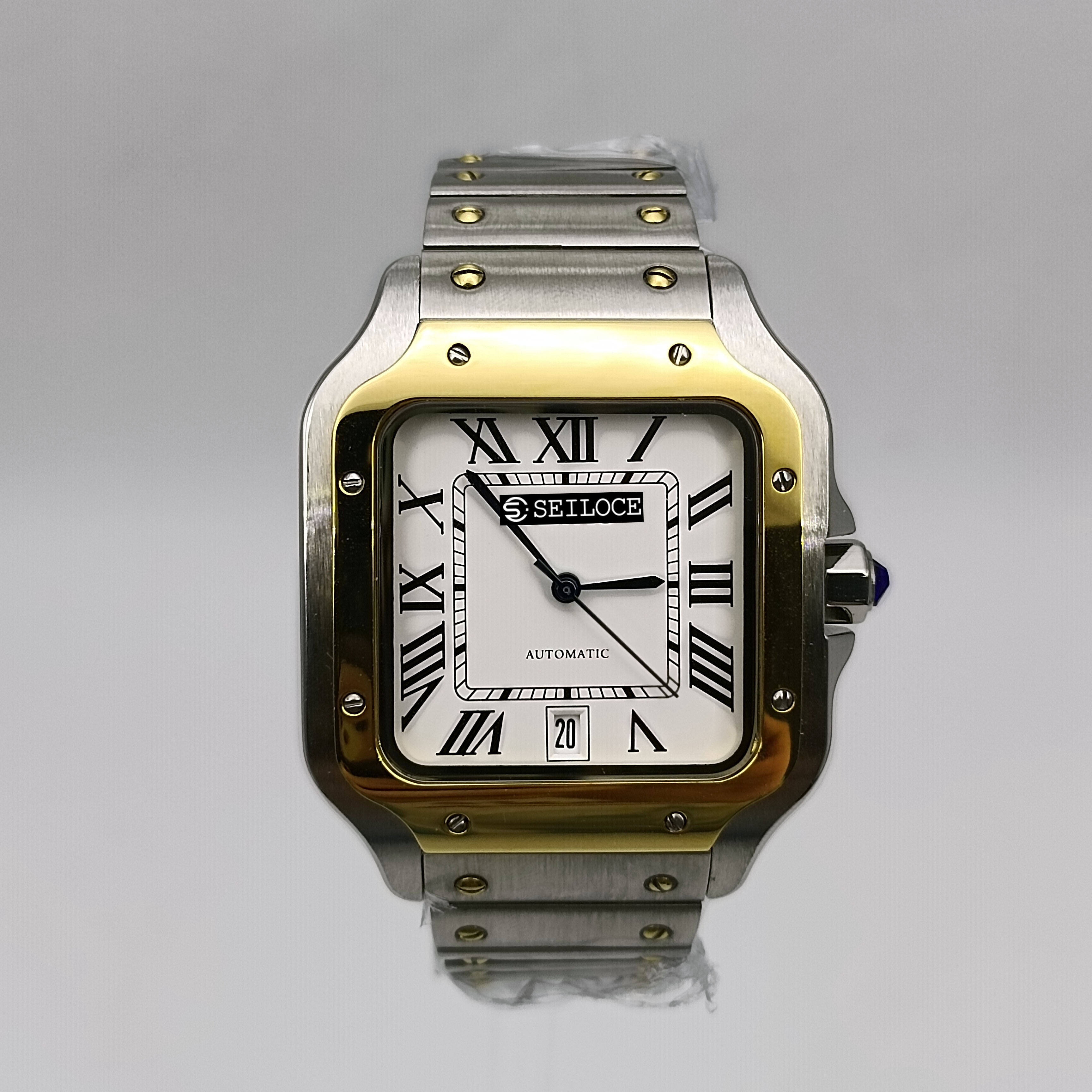 Gold Silver Case+White Dial