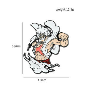 Japanse stijl cartoon anime personage merchandise One Piece Luffy Zoro hoogwaardig emaille elektrolytisch geplateerde legering broche accessoires - Product Image 6