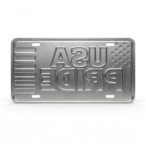Plaque d'immatriculation 3D en aluminium gaufré Wanfeng Jour de l'Indépendance USA Fierté Américaine – Vente en gros, Souvenir, Fournisseur d'usine, En vrac - Product Image 3