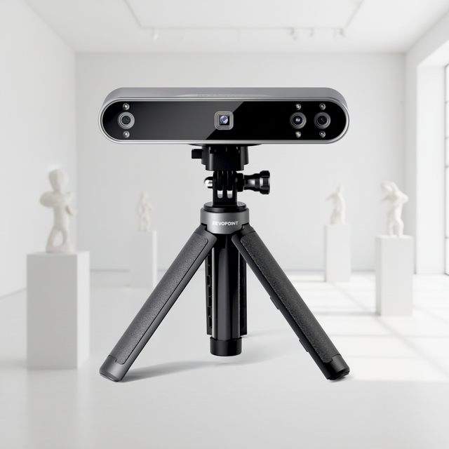 POP 3 PLUS Revopoint Handheld 3D Scanner High-Precision 18fps 0.04mm ABS Material USB/WiFi Connectivity Supports PLY/OBJ/STL
