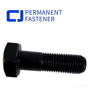 Baut Struktural Heksagonal Baja Paduan Kekuatan Tinggi 10.9S Lapisan Oksida Hitam M22X70 UNC Thread dengan Mur dan Ring - Product Image 2