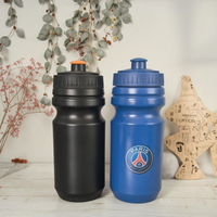 Nouvelle bouteille d'eau souple en plastique PP écologique de 550 ml (18 oz) pour le vélo, les voyages, la salle de sport, disponible en blanc, noir et bleu