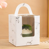 2025 Nouveaux produits Boîte à gâteau en carton de cuisson portable avec fenêtre transparente