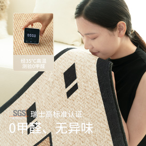 พรมวินเทจ Jinrui ลายทางเรขาคณิต รูปทรงสี่เหลี่ยมผืนผ้า กันน้ำ กันคราบสกปรก เหมาะสำหรับสัตว์เลี้ยง ใช้ได้ทั้งห้องนั่งเล่นและห้องนอน - Product Image 4