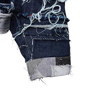 Chaqueta Vaquera Desgastada con Parches Estilo Y2K 2025 para Hombre, Chaqueta Holgada Vintage con Flecos Rotos, Ropa Urbana - Product Image 4