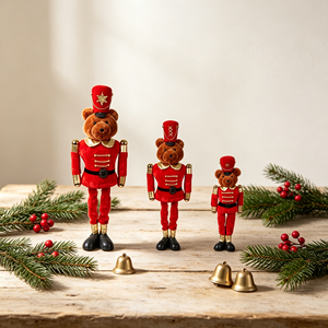 Ours en peluche <span class=keywords><strong>soldat</strong></span> <span class=keywords><strong>de</strong></span> Noël grande taille, ours extensible, décoration <span class=keywords><strong>de</strong></span> Noël pour la maison - Product Image 1