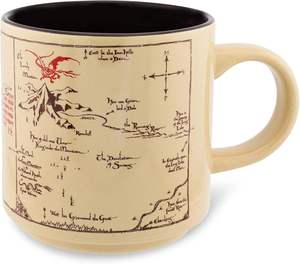 Tasse à café en céramique et porcelaine avec carte du Comté des Hobbits, grande capacité, pour expresso, <span class=keywords><strong>thé</strong></span>, chocolat, compatible lave-vaisselle et micro-ondes, sans plomb ni cadmium - Product Image 1