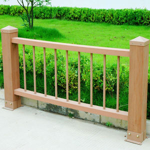 Outdoor WPC Balustrade <b>Handrails</b> System for Hospital Hotel Courtyard-Waterproof Fireproof Anti-scratch Balcony Rail Fencing - Product Image 2
