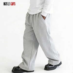 Pantalon de <span class=keywords><strong>Jogging</strong></span> Homme Large Évasé en Molleton Empilé de Haute Qualité, Personnalisé, Surdimensionné 400gsm - Product Image 1