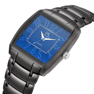 Colección IIK, reloj de cuarzo clásico para hombre, caja cuadrada, banda de aleación, 3 ATM, resistente al agua, Simple, informal, a la moda, Montre Homme - Product Image 1