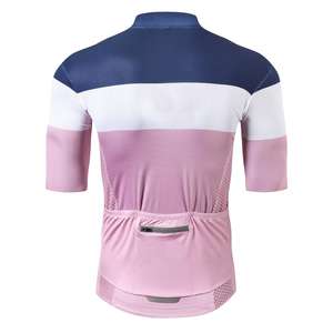 Maillot de cyclisme ergonomique en tissu respirant à séchage rapide, personnalisable avec logo, idéal pour les événements cyclistes sur route et les sports de plein air - Product Image 2