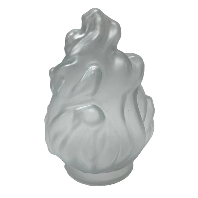 Wholesale Customized Glass Flame Shape Frosted