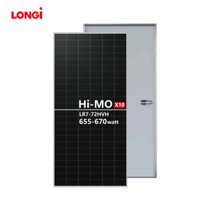 Long1 Solar HiMO X10 LR7-72HVH 655-670W TaiRay Wafer & HPBC 2.0 Technology Panneau cellulaire 655W 670W Modules photovoltaïques - Product Image 1