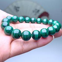 En gros 8mm Naturel Malachite Pierre De Guérison De Luxe Gemme Perlé Bracelet Charmes Accessoire De Mode