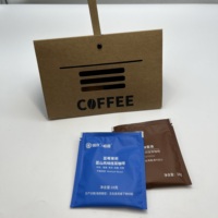 Boîte d'emballage de café haut de gamme en papier kraft avec poignée, pelliculage mat, logo noir imprimé, boîte en carton blanc pour emballage