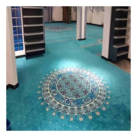 Style simple tapis mural décoratif mosquée bureau tapis de sol vert rouge mosquée Axminster métier à tisser tapis de salle de prière