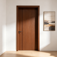 Porte intérieure en bois au design minimaliste résistant à l'eau pour chambre d'hôtel, salle de jeux d'échecs, ensemble de portes de maison, fabricant sur mesure