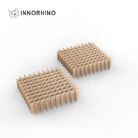 INNORHINO Inserts de séparation en carton ondulé personnalisés, faits à la main, avec pelliculage mat, revêtement UV, gaufrage, couleur personnalisée, pour cadeaux, vin, bijoux