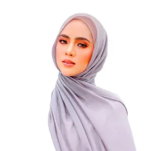 Écharpes en mousseline de soie pour femmes, hijab musulman, vente en gros, 2021