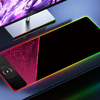 Tapis de souris de jeu RGB à chargement sans fil ZHENGYE modèle 001, 15W, tapis de souris LED, 800x300x4mm, 10 modes d'éclairage, extra large, caoutchouc naturel