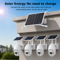 Caméra de surveillance solaire 4G Conda Tuya S10 avec audio bidirectionnel sans fil, cloud, Wi-Fi, batterie rechargeable, grand angle et projecteur, compatible carte SIM 4G