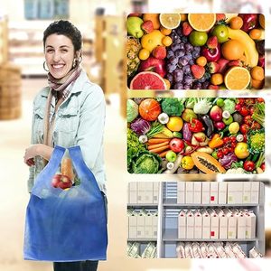 Promoción de fábrica Supermercado Compras Comestibles Chaleco reciclado W Cut Totet Shirt Bolsas de agradecimiento no tejidas - Product Image 5