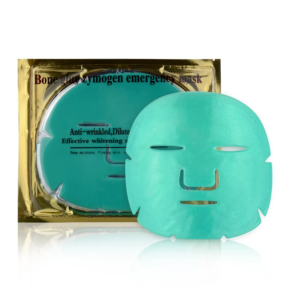 private label korean skincare collagen crystal spa 24k gold whitening hydrating moisturizing facial face mask beauty sheet OEM