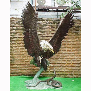 Lớn ngoài trời Patio bãi cỏ kim loại đứng động vật trang trí vườn đồ trang trí đúc sắt cuộc sống Kích thước Hoàng Gia Đại Bàng tượng để bán - Product Image 4