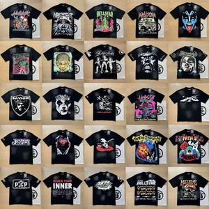 T-shirt unisexe 2026 NFC HELL Vintage Fashion Brand à manches courtes, coupe ample, en pur coton, avec lettres vieillies et effet délavé - Product Image 5