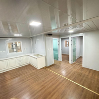 Maison conteneur de luxe extensible de 20 pieds, appartement de 40 pieds avec écran pliable
