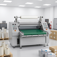 Machine à plastifier thermique BOPP à alimentation par rouleau, plastifieuse à chaud 440 mm pour imprimerie, couvertures de livres, menus, affiches