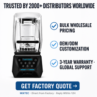 Licuadora Comercial de 1500W MI-72EC, 6 Programas Preestablecidos, Jarra de 1.5L, Cubierta Insonorizada, Máquina para Triturar Hielo y Hacer Smoothies de Alta Resistencia
