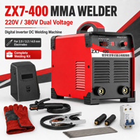 Máquina de Soldar Inverter MMA 400A 220V 380V de Doble Voltaje 400 Amperios para Uso Doméstico e Industrial (Kit)
