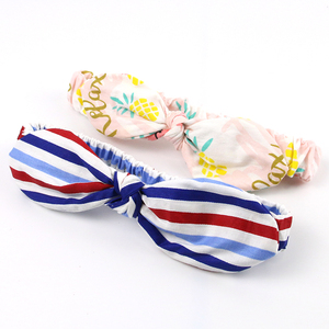 diadema accesorios para el cabello hechos a mano embellecido elástico tejido bebé niña moño bandas para el cabello - Product Image 2